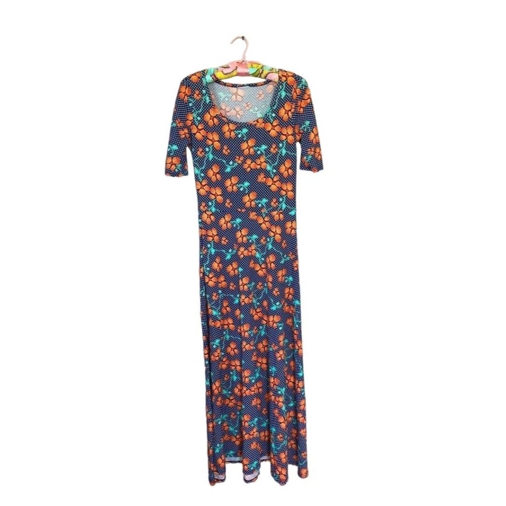 Long floral polka dot dress